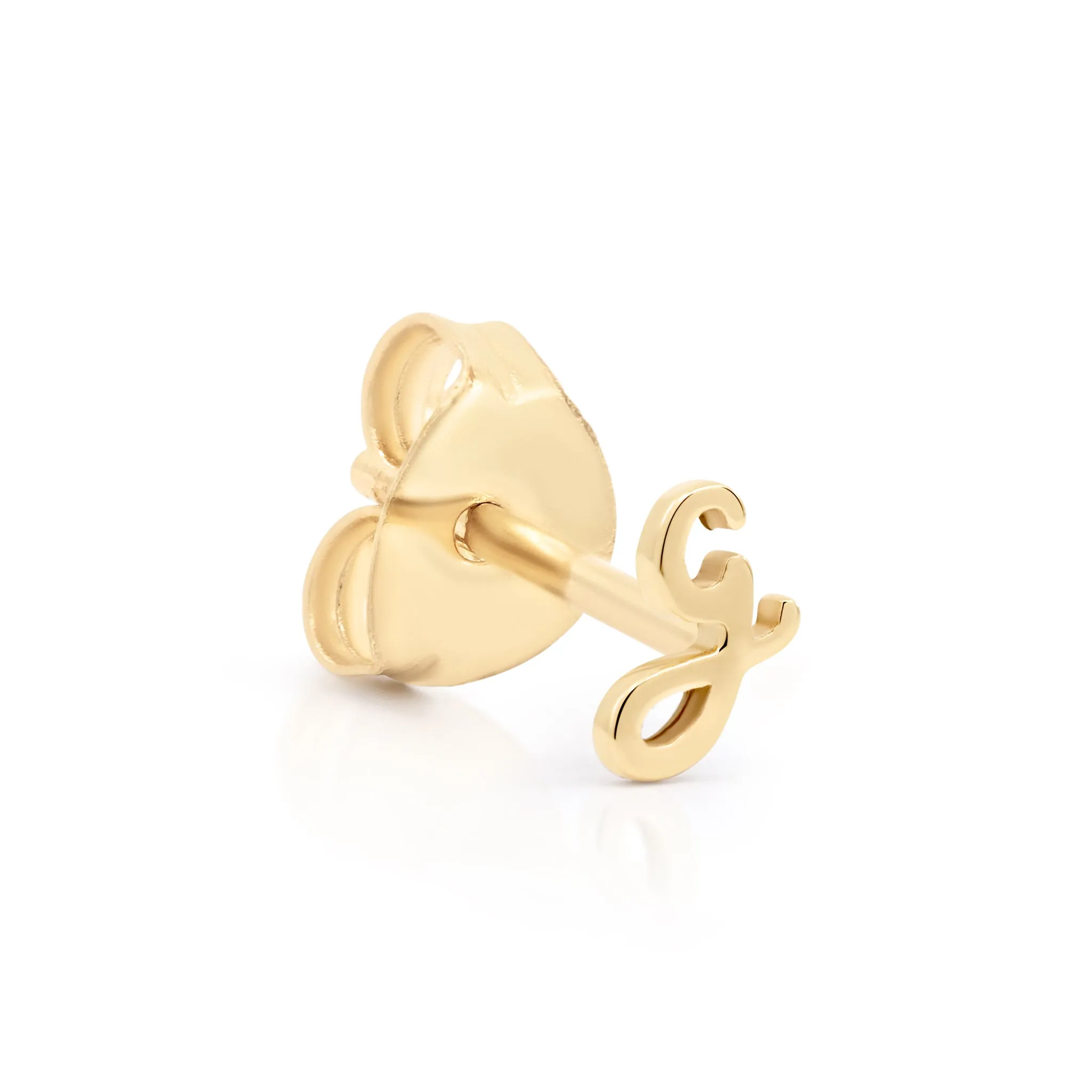 By Charlotte 14k Gold Love Letter Initial Single Stud Earring