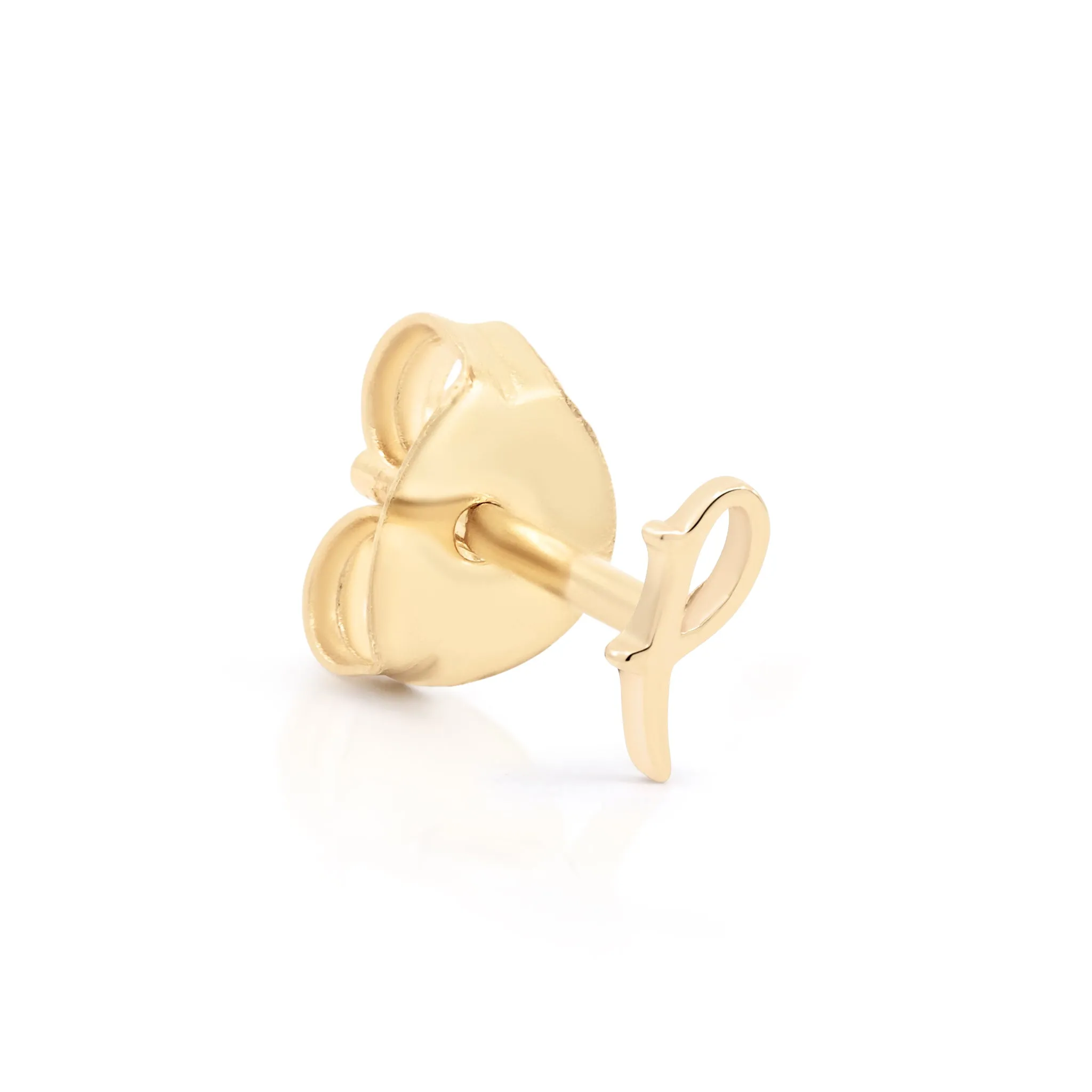 By Charlotte 14k Gold Love Letter Initial Single Stud Earring