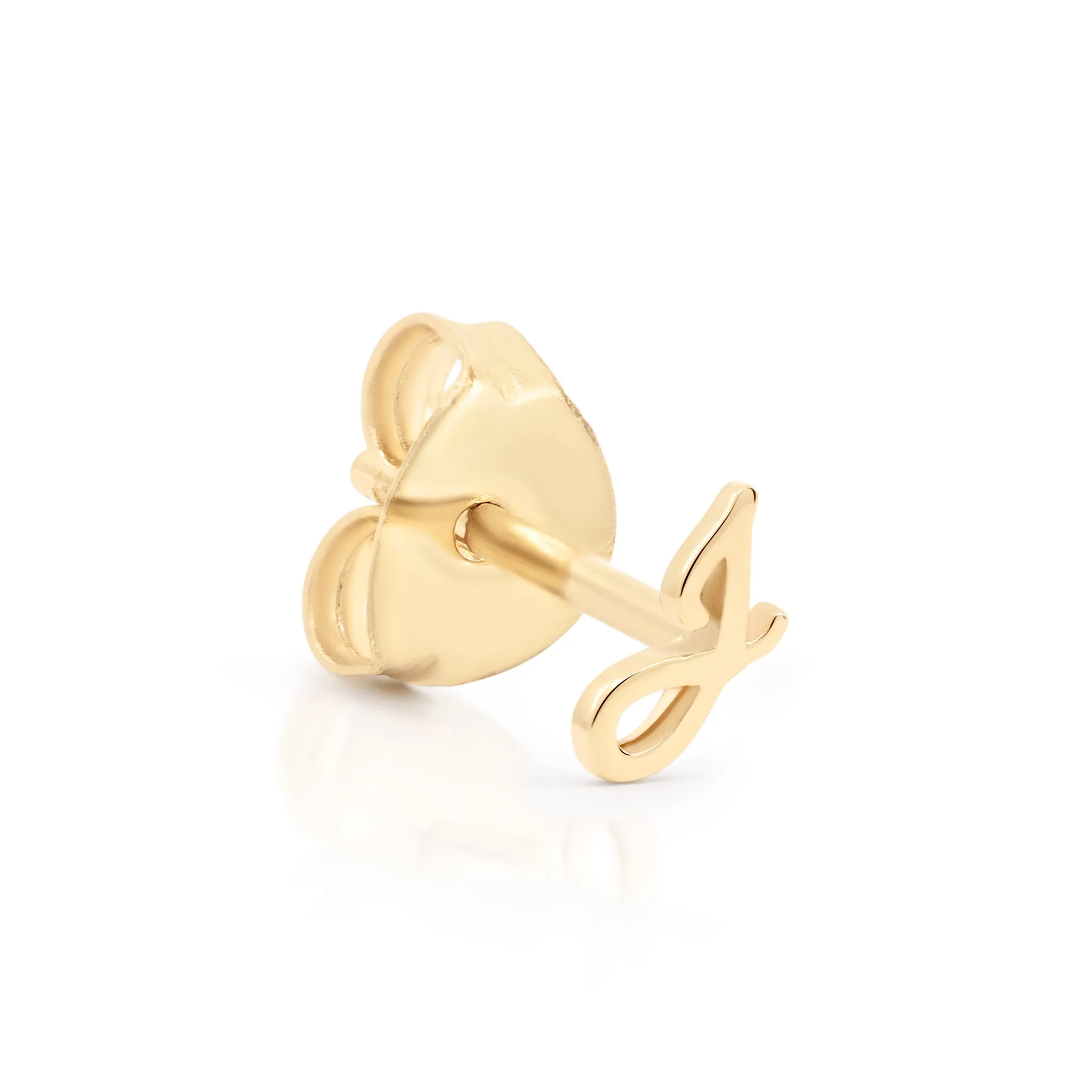 By Charlotte 14k Gold Love Letter Initial Single Stud Earring