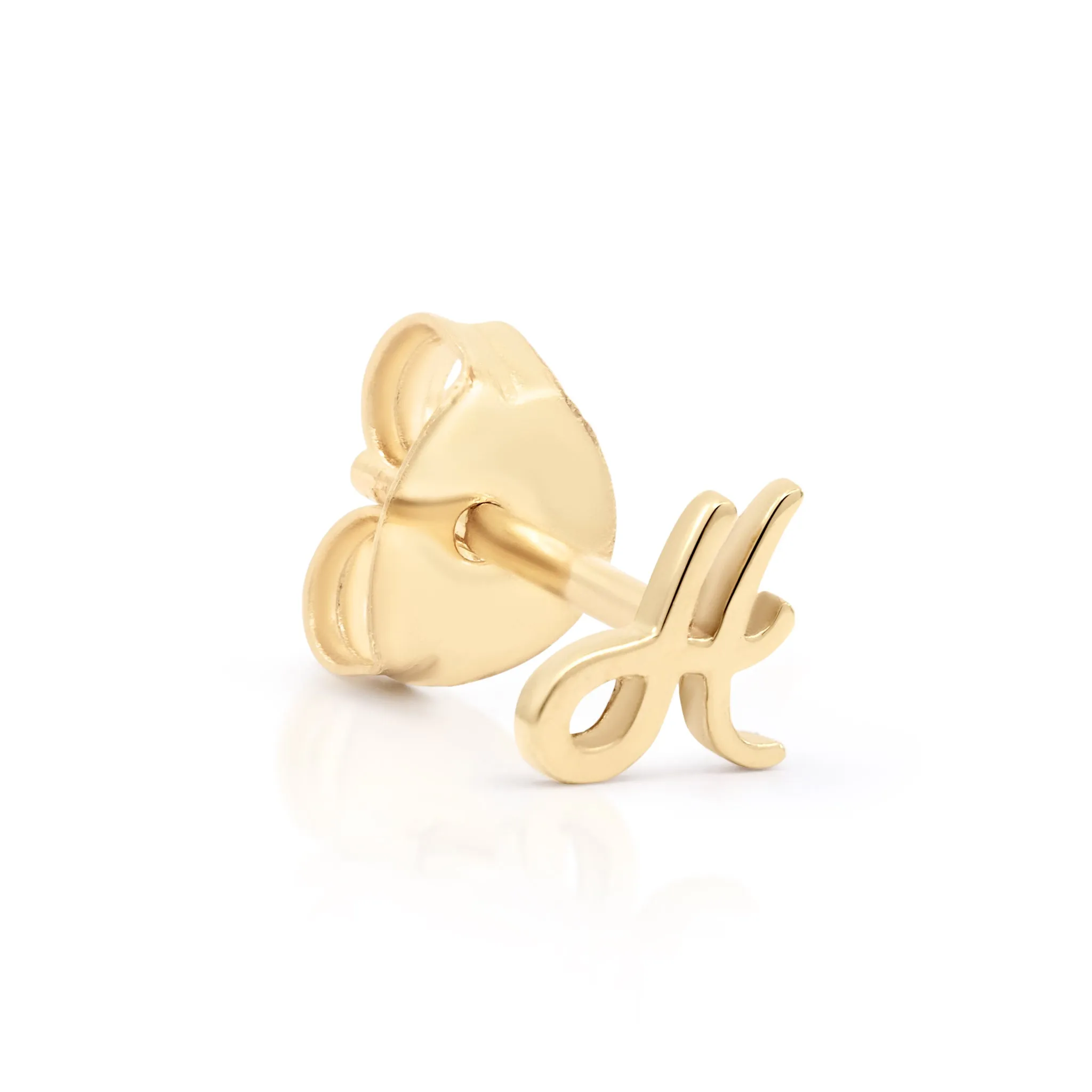 By Charlotte 14k Gold Love Letter Initial Single Stud Earring