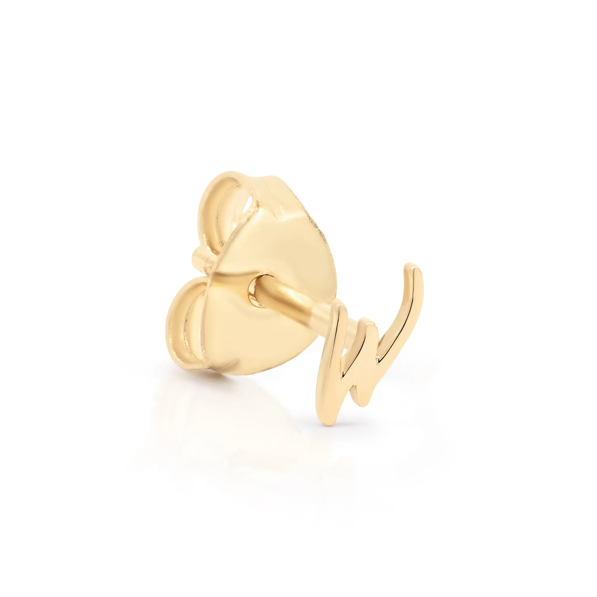 By Charlotte 14k Gold Love Letter Initial Single Stud Earring