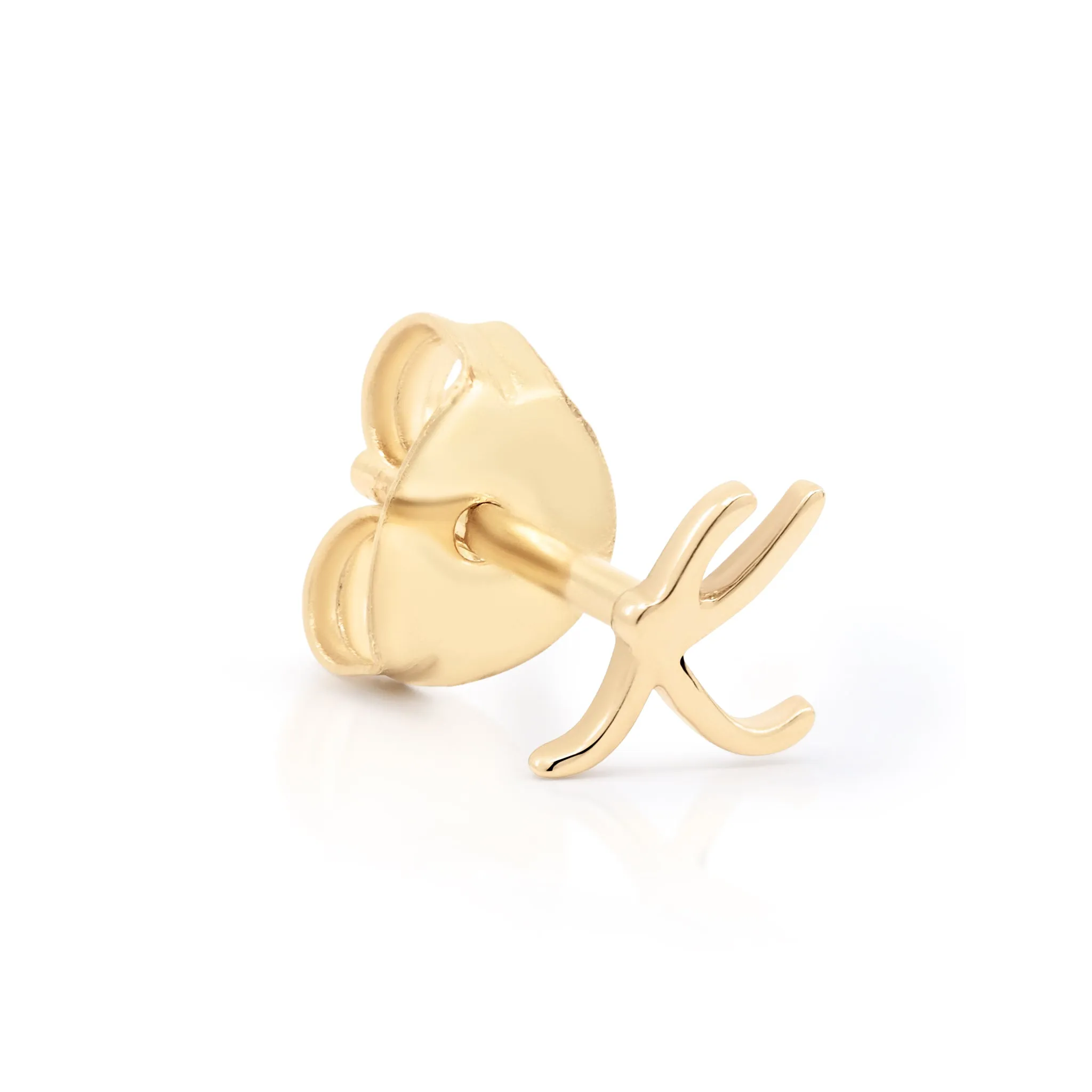 By Charlotte 14k Gold Love Letter Initial Single Stud Earring