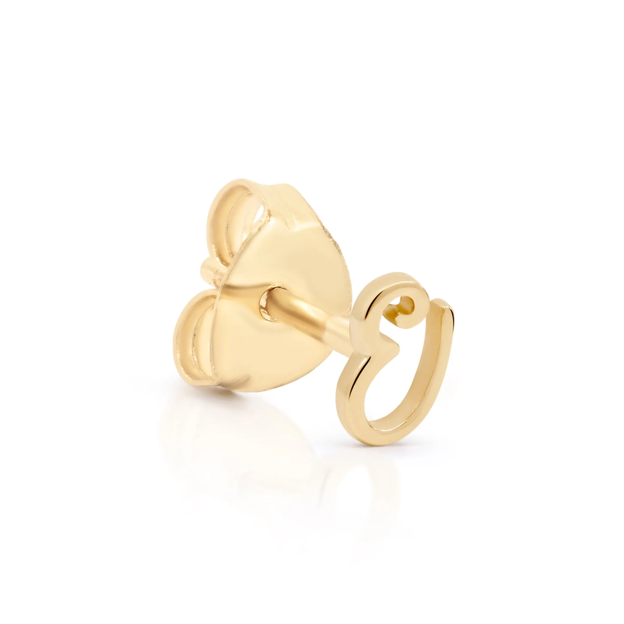 By Charlotte 14k Gold Love Letter Initial Single Stud Earring