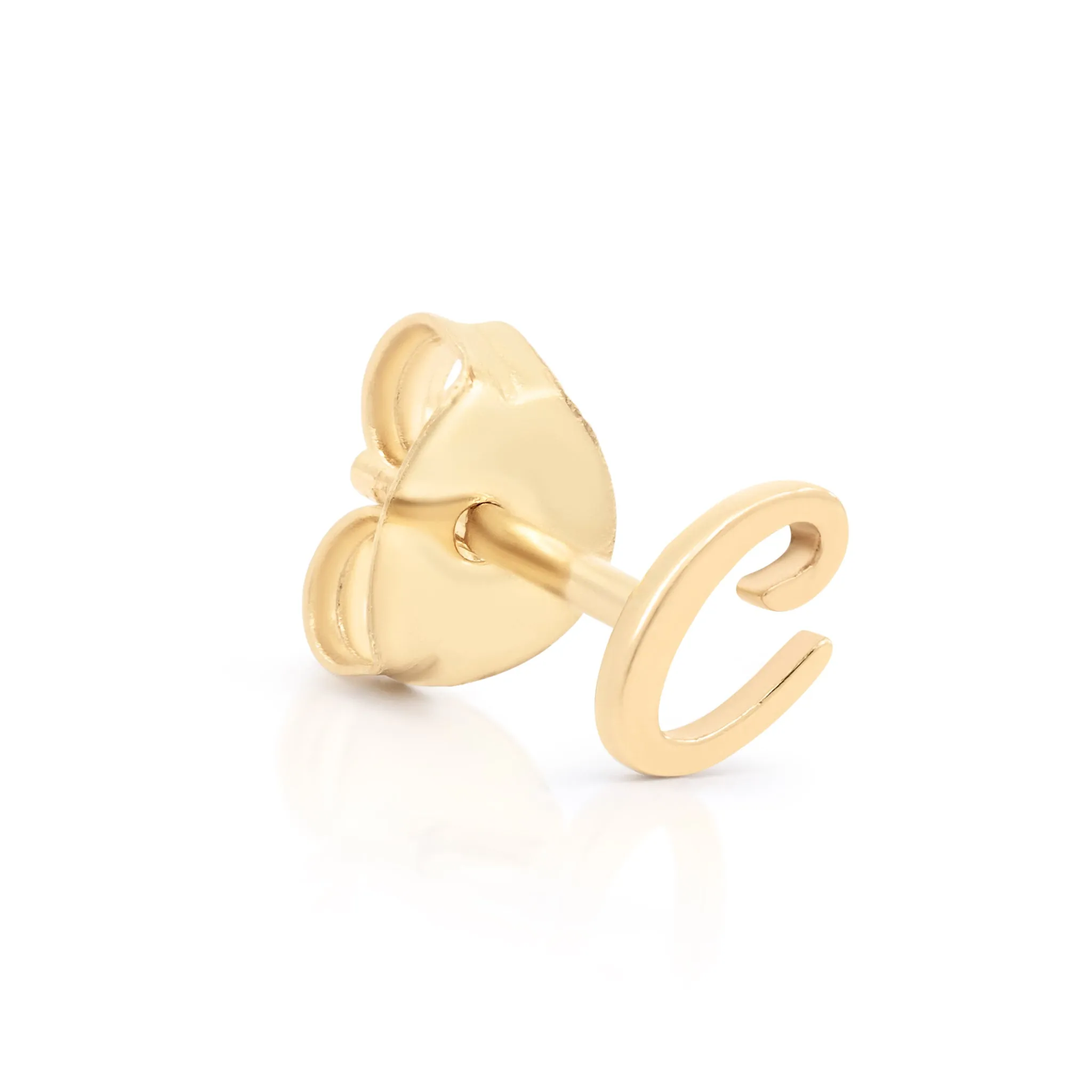 By Charlotte 14k Gold Love Letter Initial Single Stud Earring