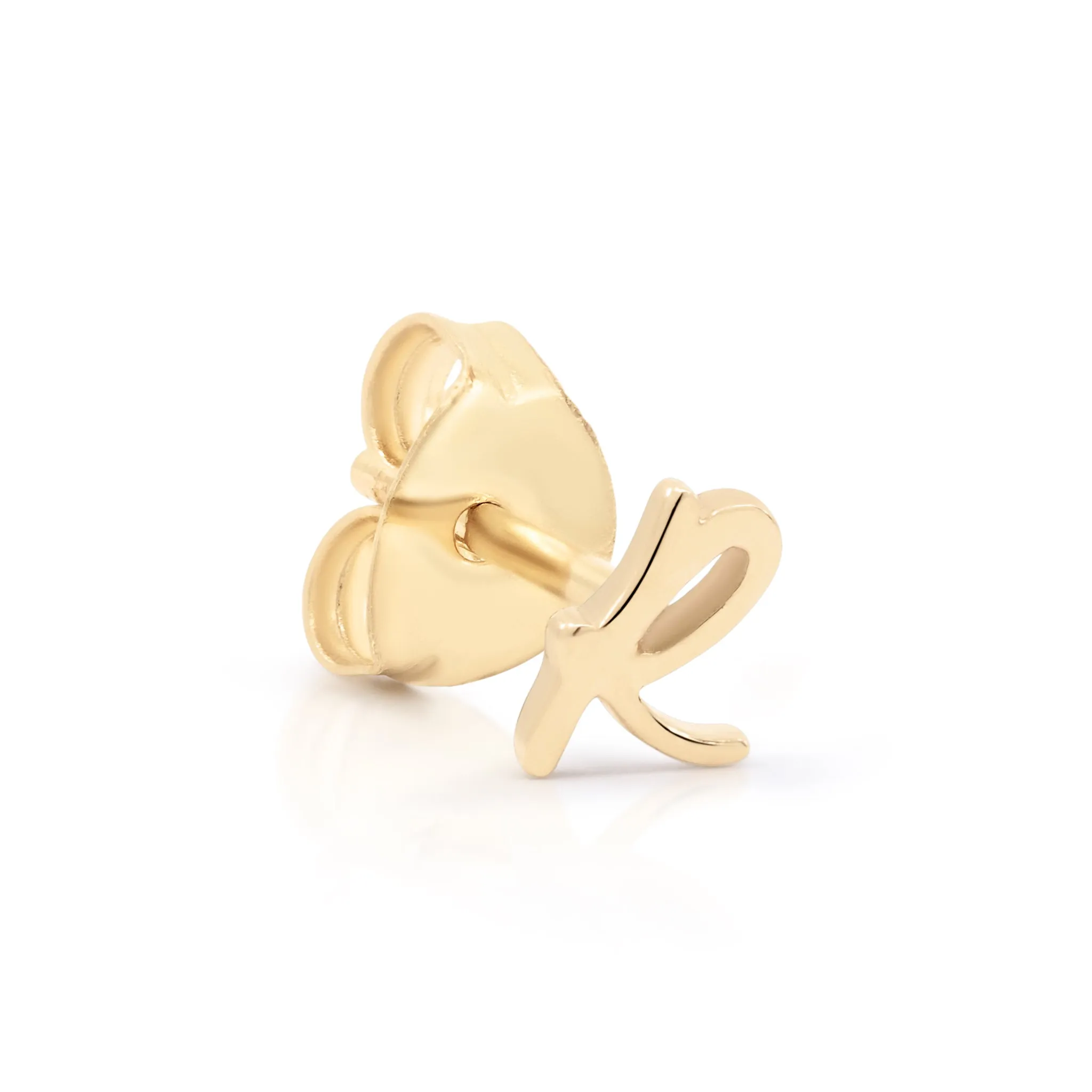 By Charlotte 14k Gold Love Letter Initial Single Stud Earring