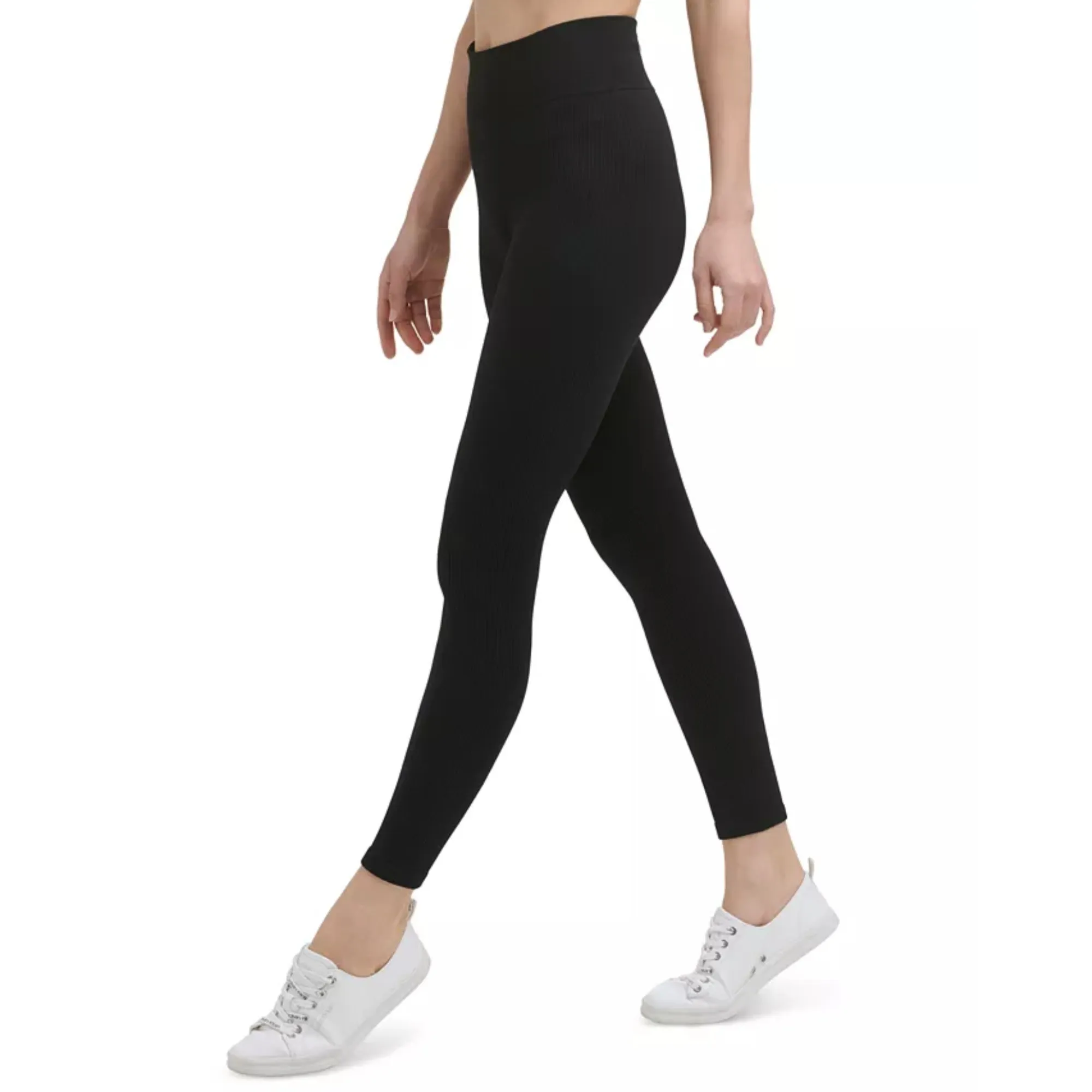 Calvin Klein Performance Women's High Rise Ribbed Texture Active 7/8 Leggings