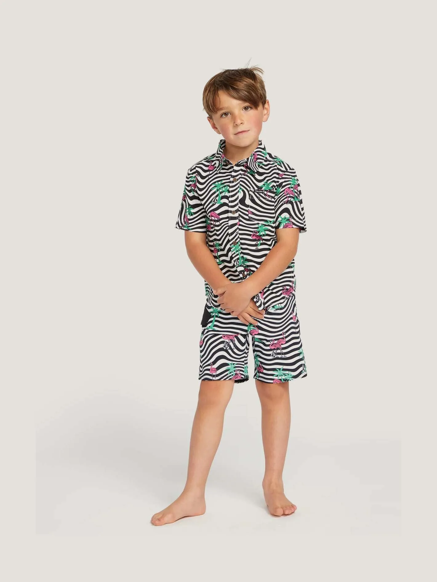 CAMISA M/C VOLCOM NIÑO FLAMINGBROS SS