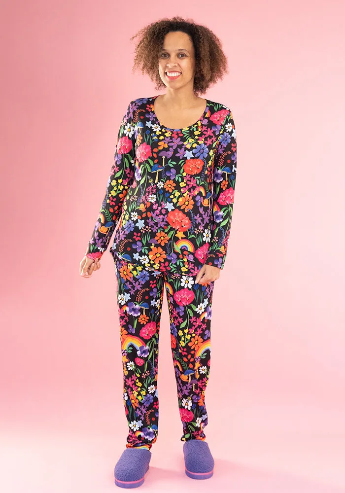 Carmelo Rainbow Garden Print Pyjama Set