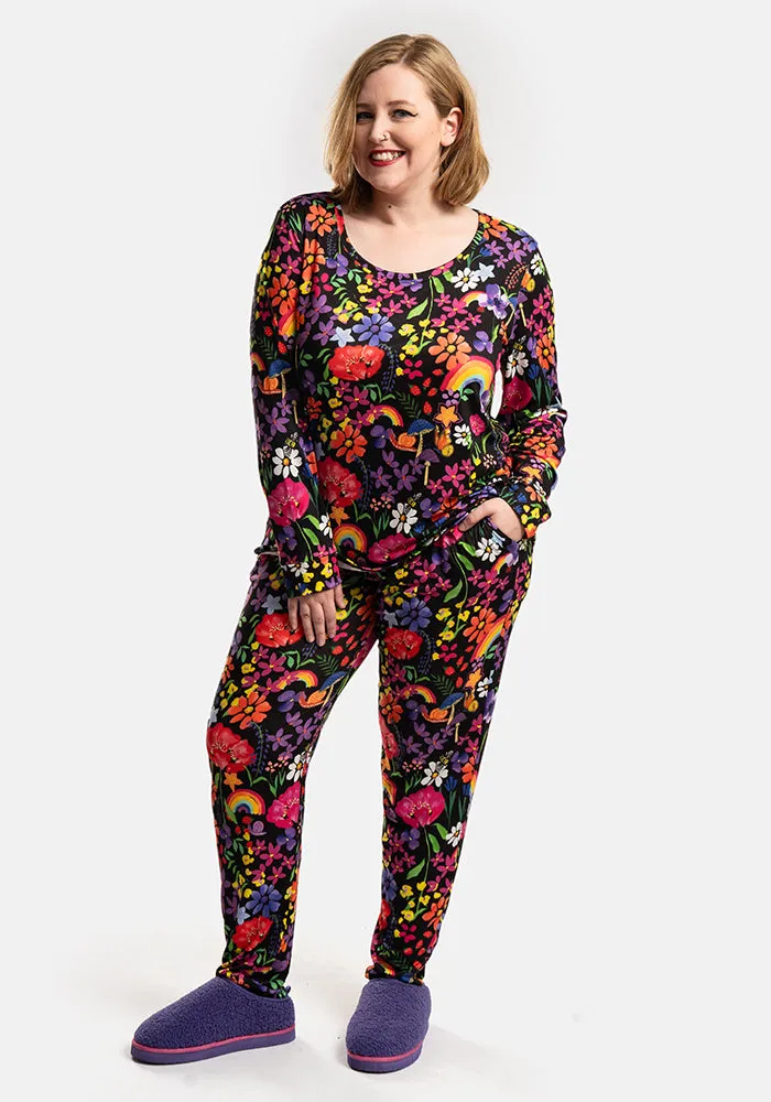 Carmelo Rainbow Garden Print Pyjama Set