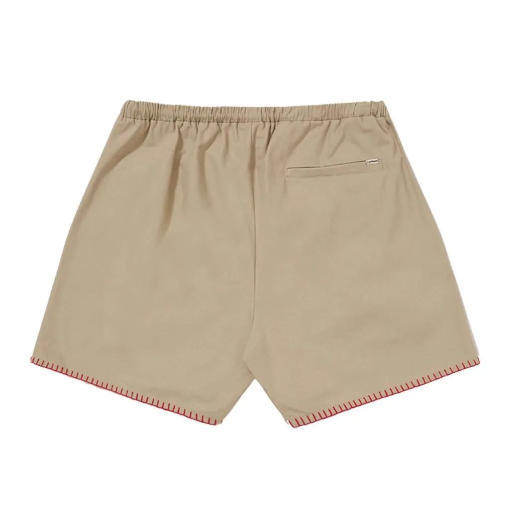 CARNAN - Embroided Beige Shorts