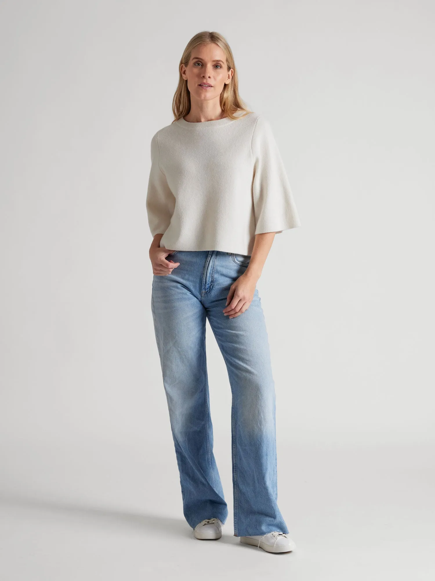 Cashmere sweater  "Dina sweater" - white