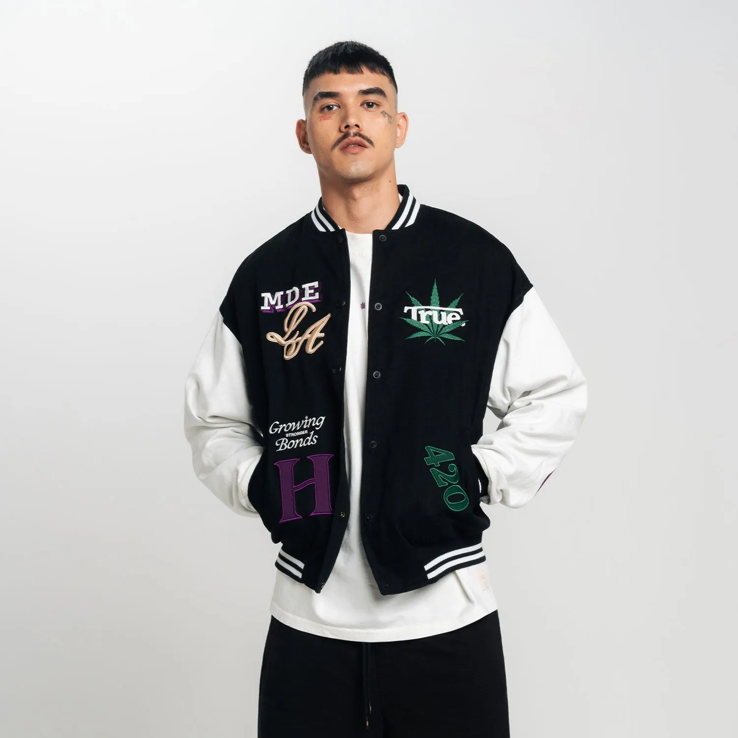 Chaqueta Bomber True X Herb - Negra