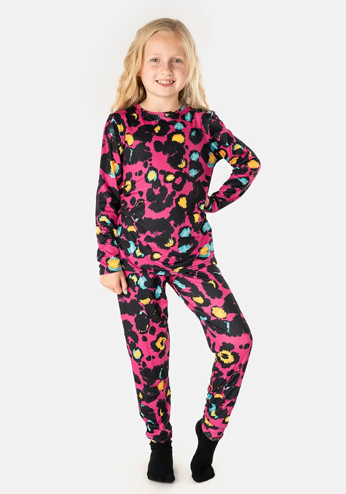 Children's Pink Animal Print Pyjama Set (Keisha)