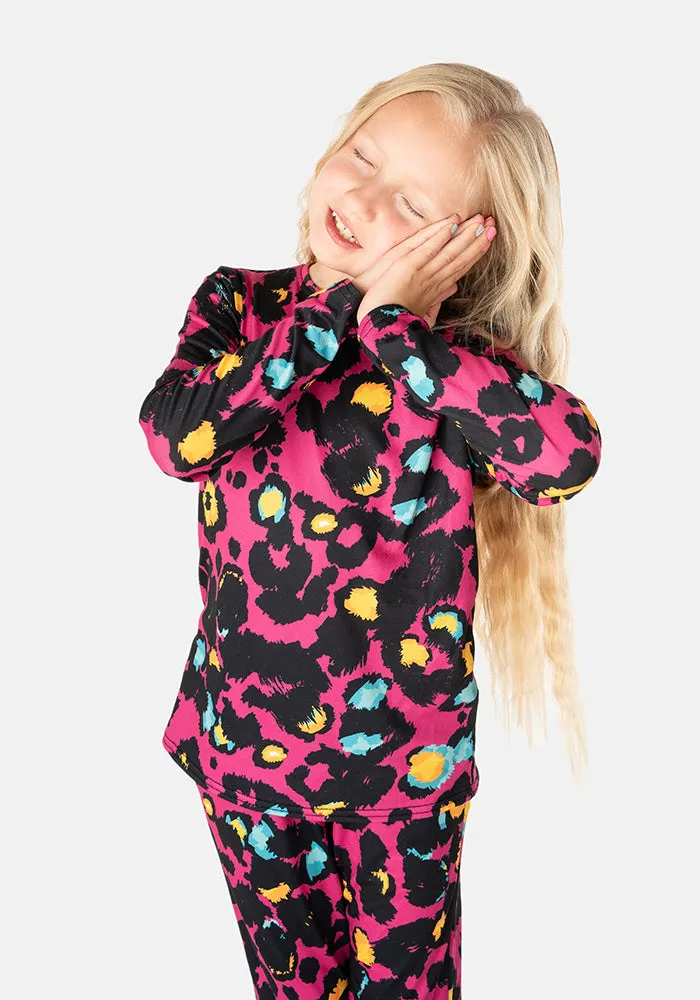 Children's Pink Animal Print Pyjama Set (Keisha)