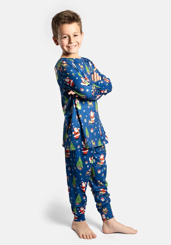 Children's Santa Print Pyjama Set (Kringle)