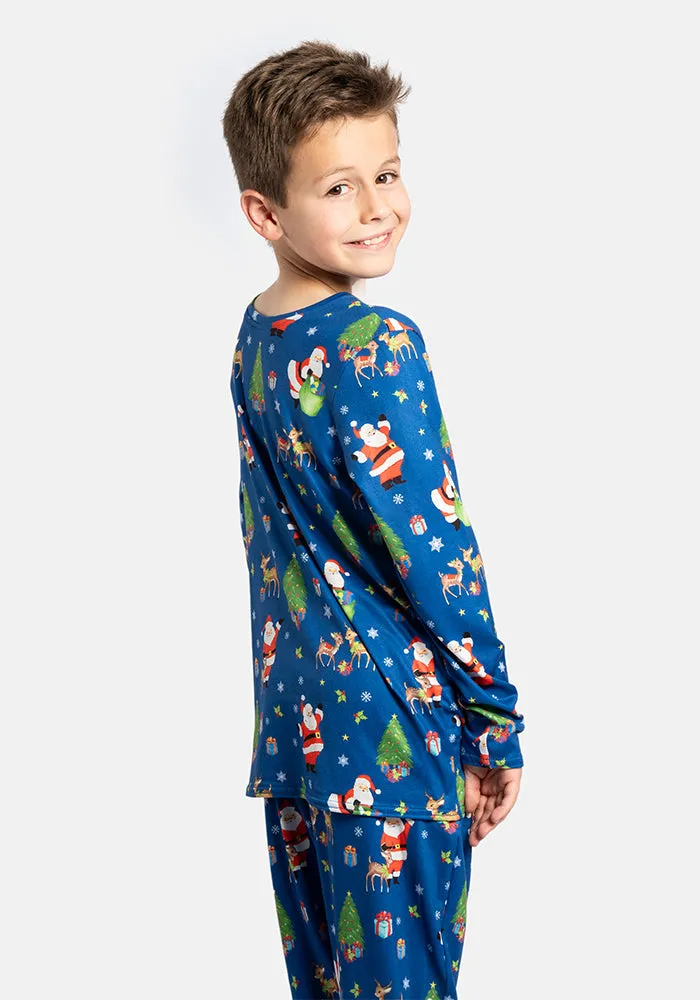 Children's Santa Print Pyjama Set (Kringle)