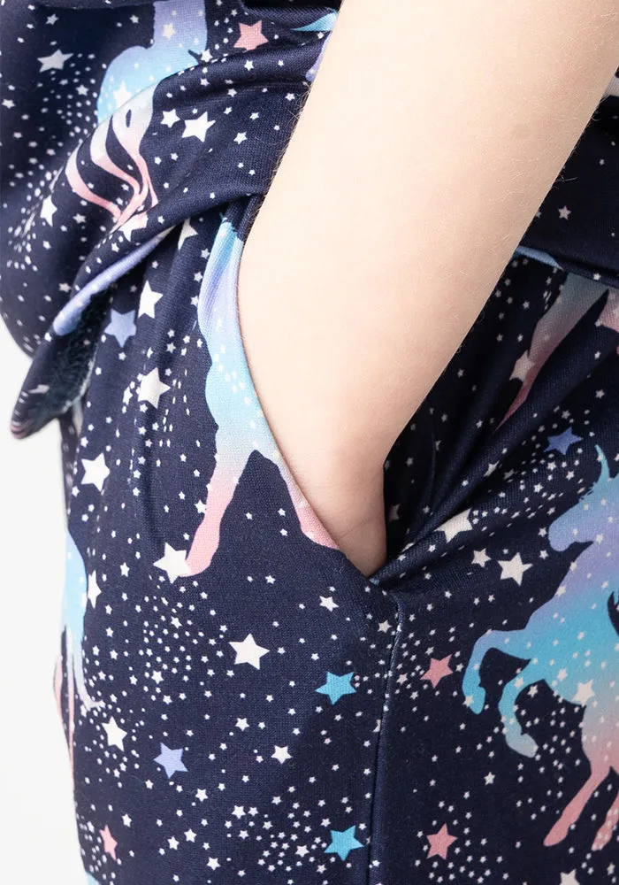 Children's Unicorn & Stars Print Pyjama Set (Moonbeam)