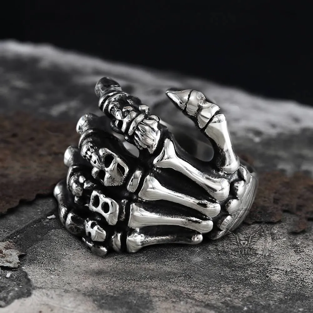 Claw Stainless Steel Skull Ring