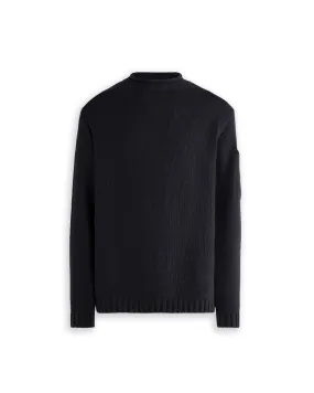 CP Company Lambswool Lens Jumper Roll Neck Shirt Black Men