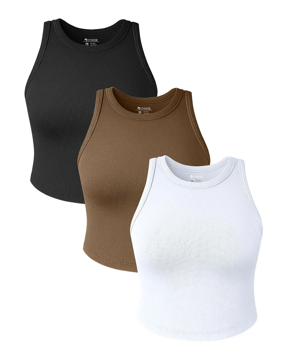 Crew Neck Sleeveless Crop Tops