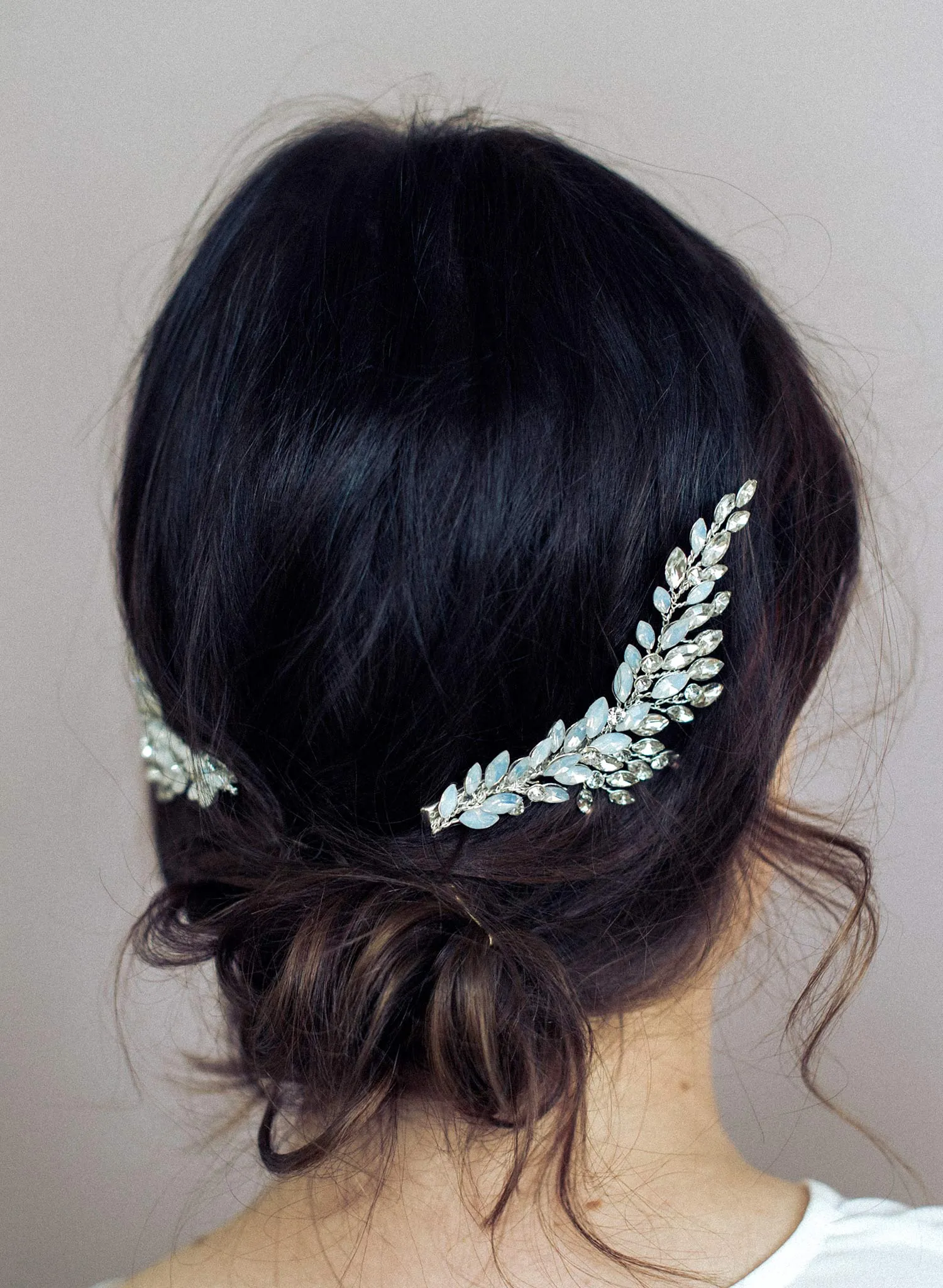 Crystal dove wing hairclip - Style #916