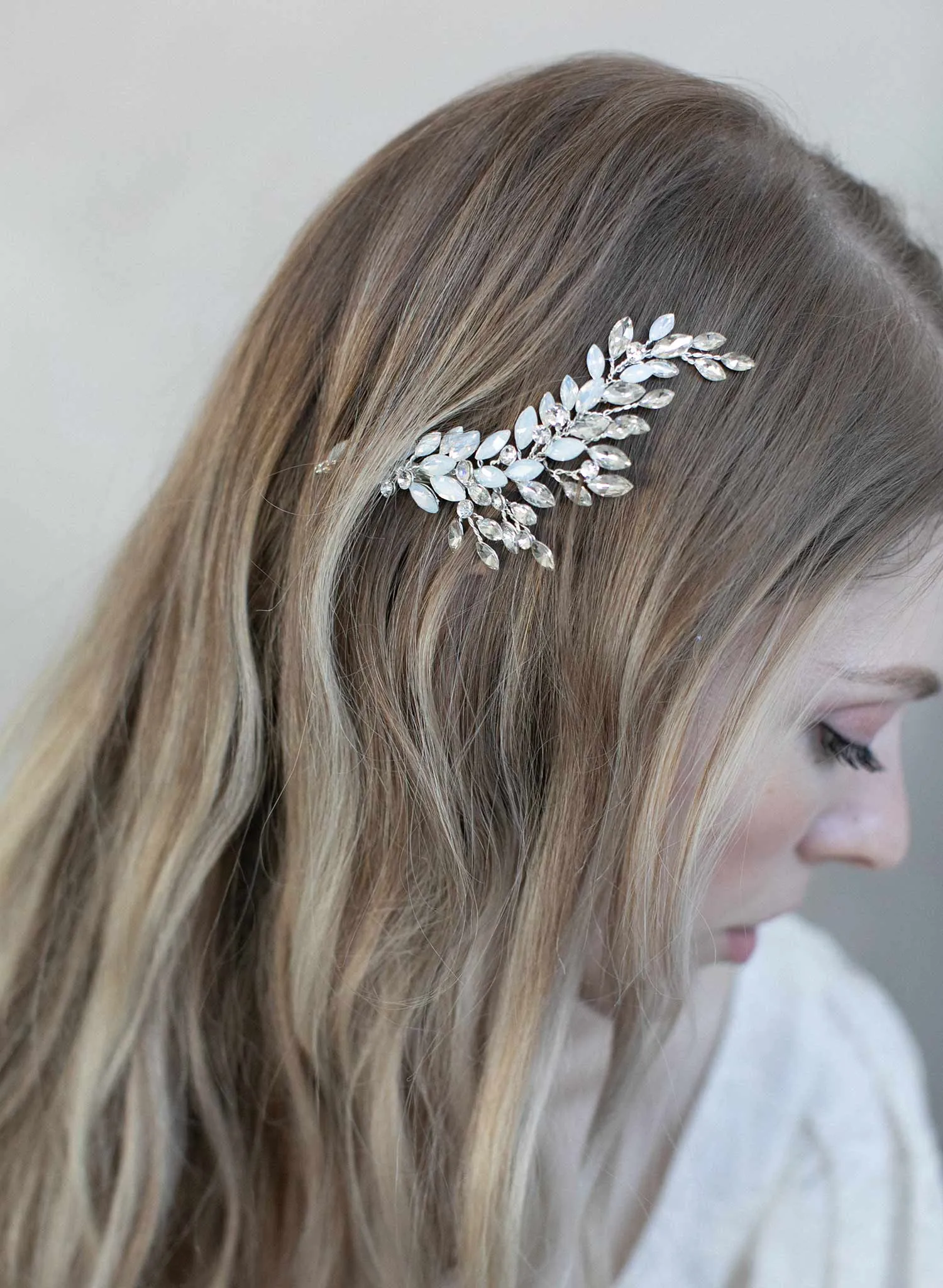 Crystal dove wing hairclip - Style #916