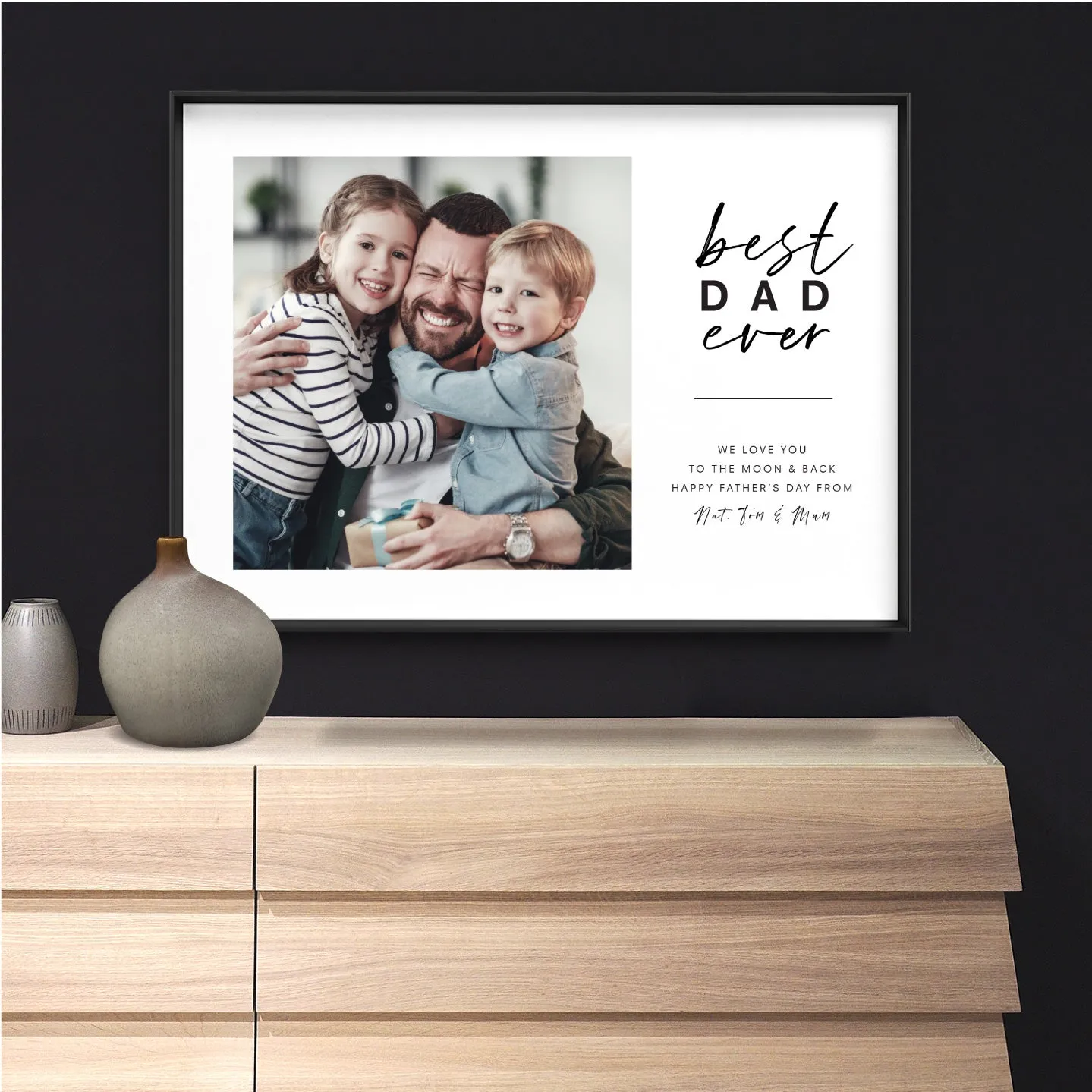 Custom Best Dad Ever in Landscape - Art Print