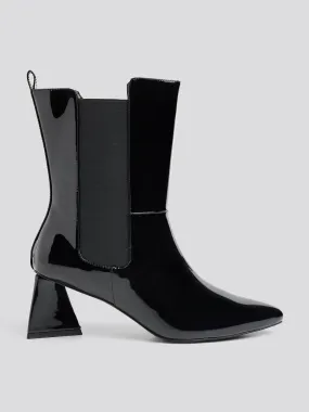 Danica Patent Leather Mid-Calf Boots