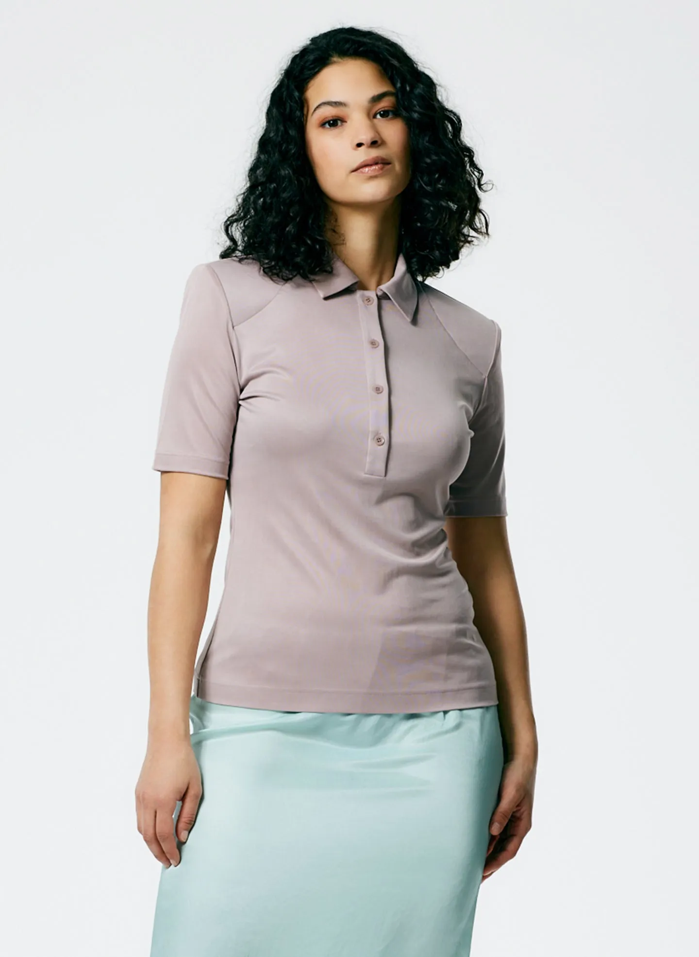 Deeba Cupro Lean Polo Shirt