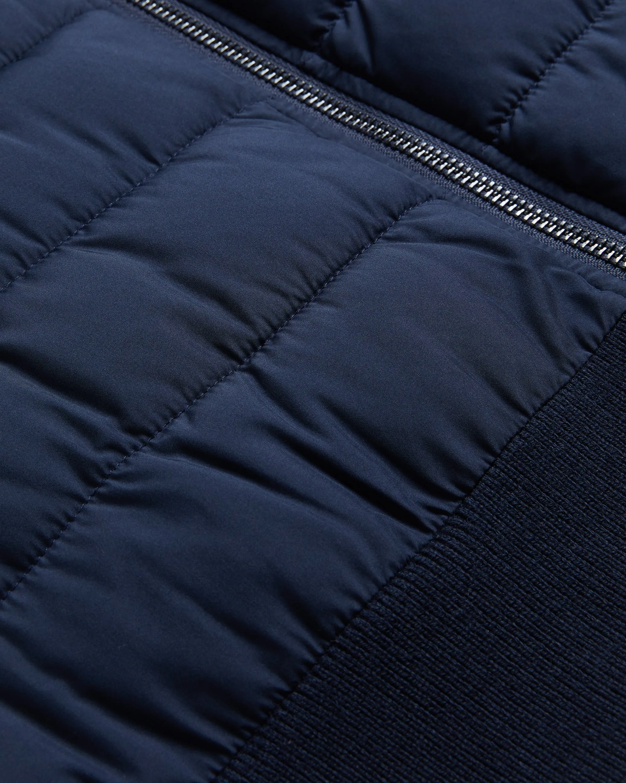 Dejas Wadded Funnel Neck Gilet Navy