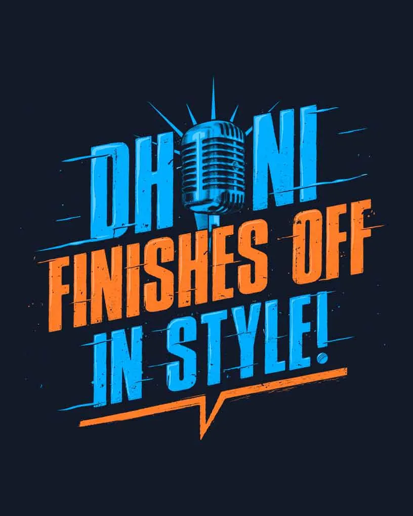 Dhoni Finishes Off In Style T-Shirt