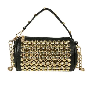 Diamond-studded Western Style Barrel Bag