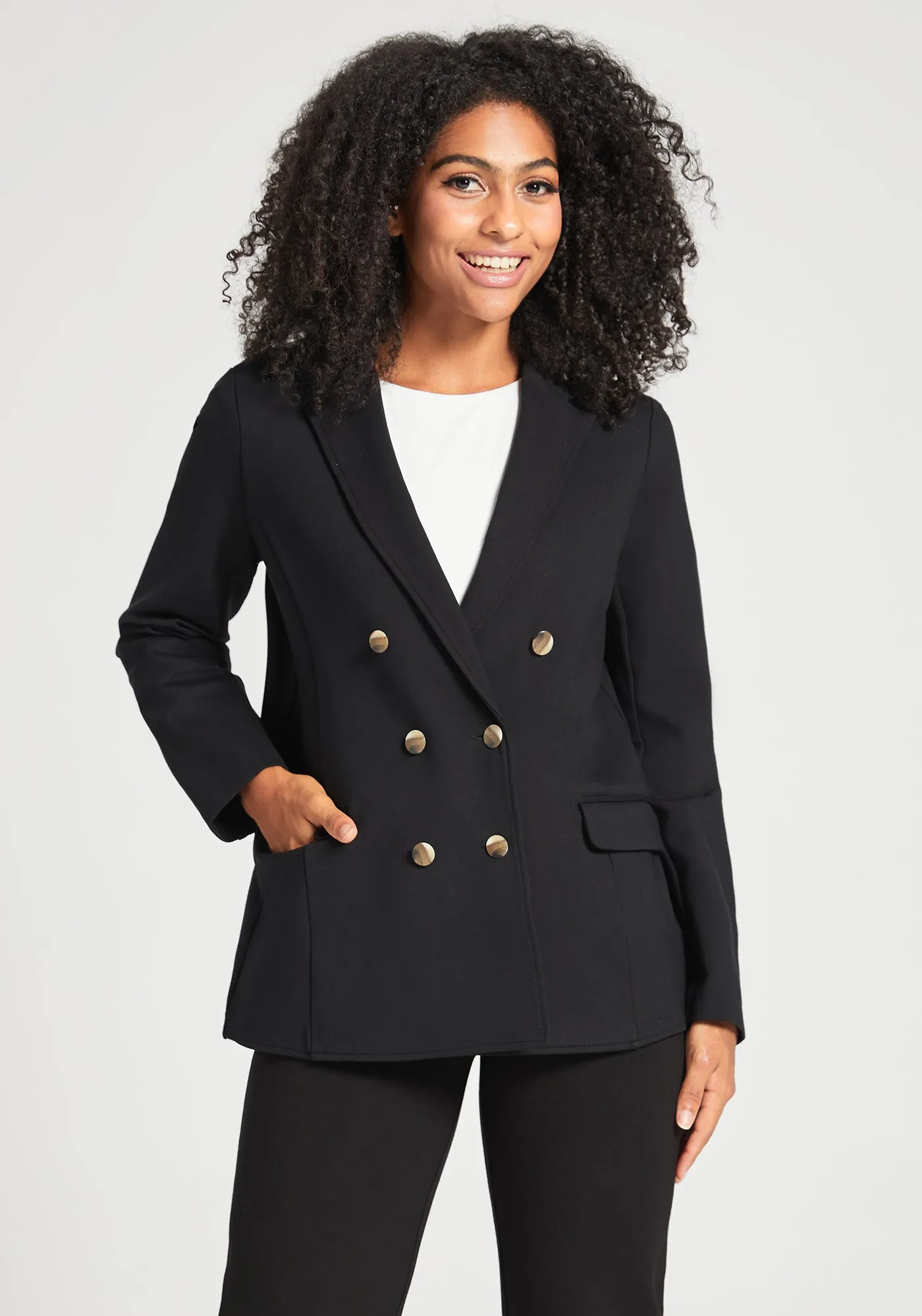 Double-Breasted Blazer (Black)