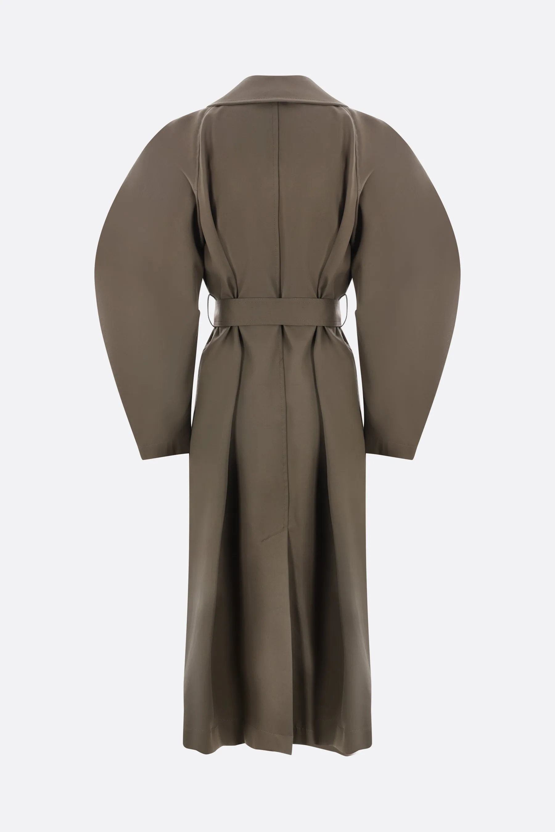 double-breasted cotton trench coat