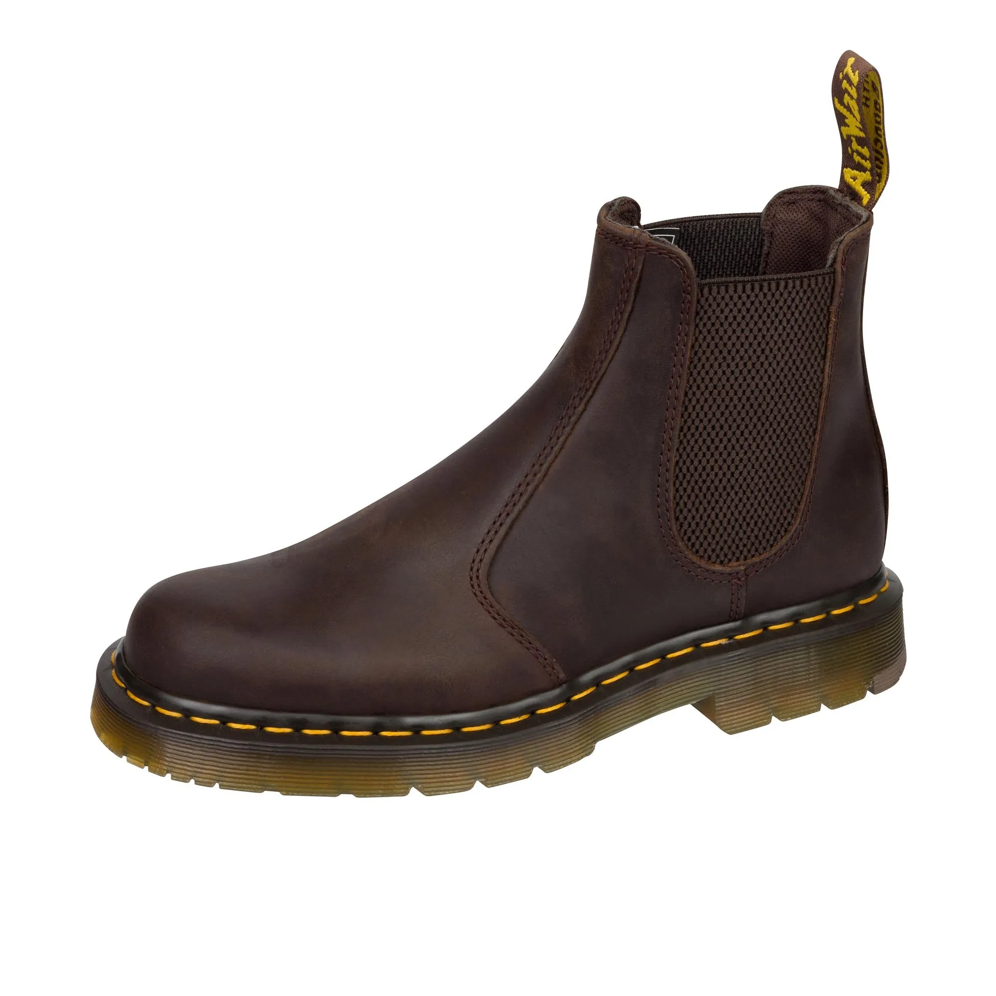 Dr Martens 2976 Leather Chelsea Boots Soft Toe Dark Brown Crazy Horse