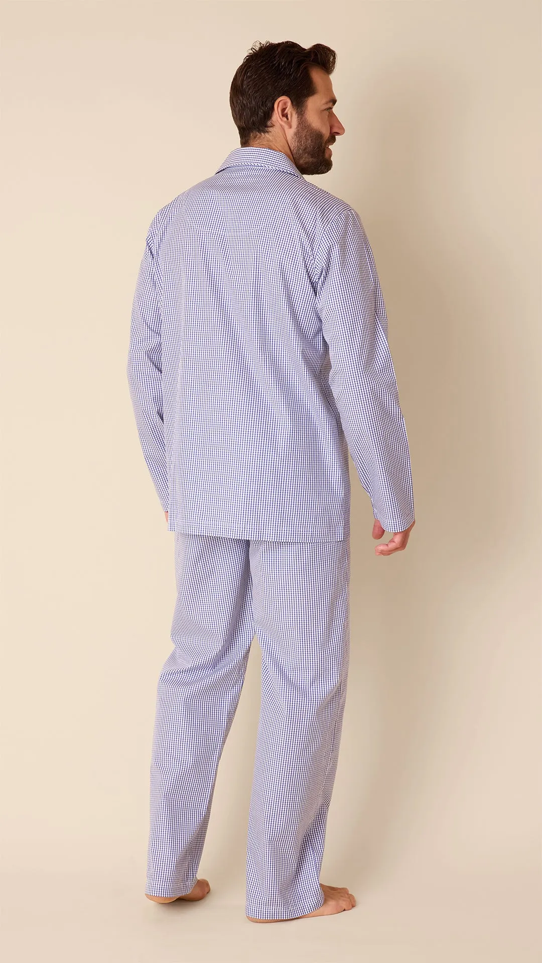 East Side Men's Luxe Pima Pajama - Blue