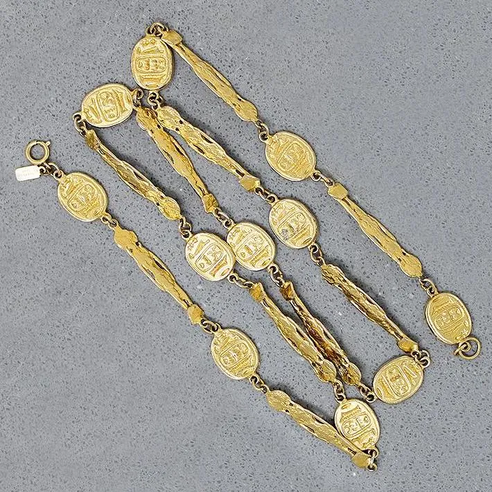 Egyptian Revival Costume Necklace by Kenneth Lane