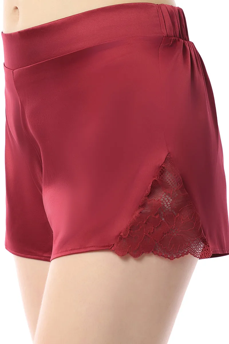 Eternal Bliss Satin Shorts - Rio Red