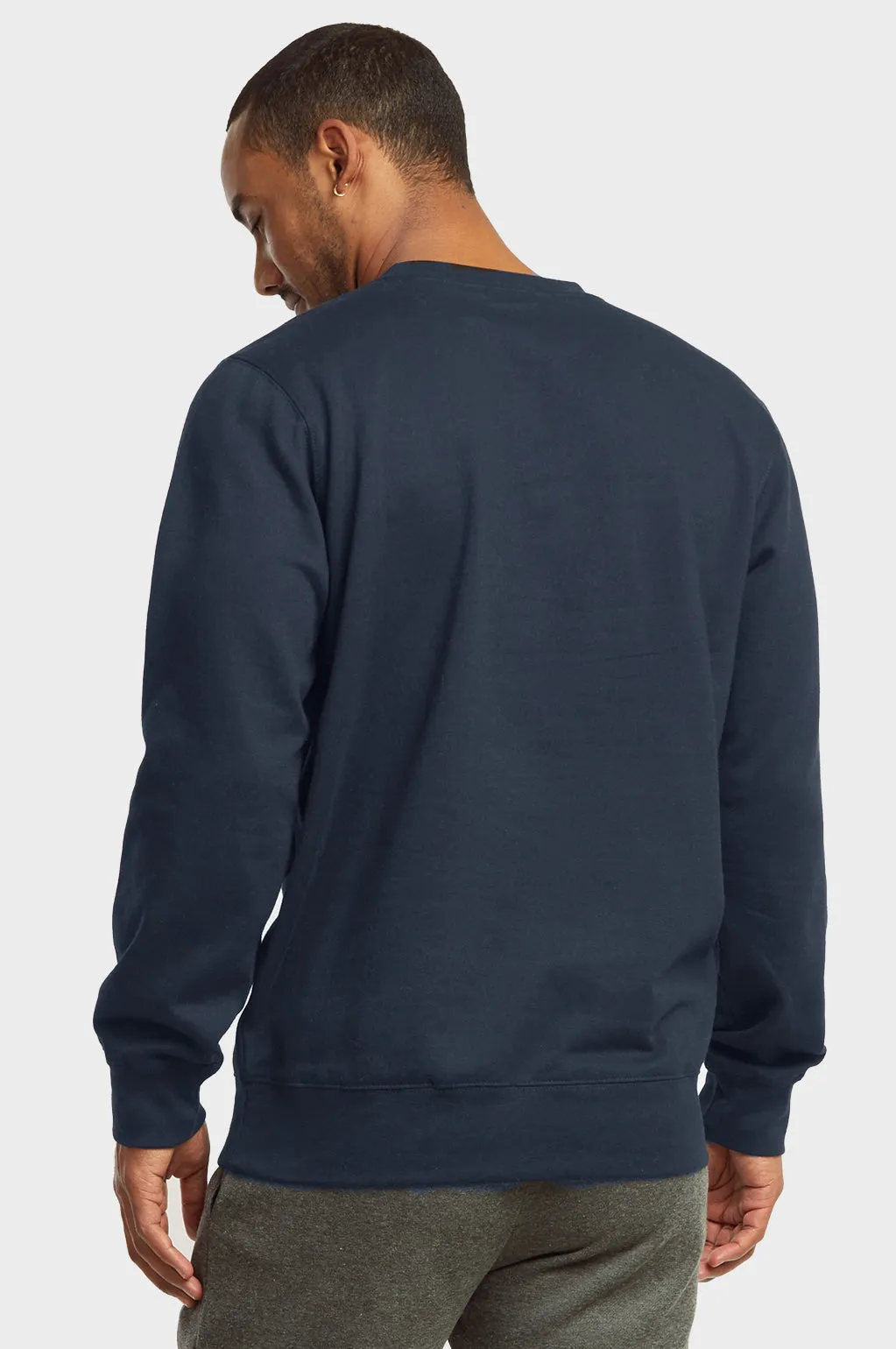 ET|TU MEN'S LIGHTWEIGHT FLEECE SWEATSHIRTS (SWS1020E_NAVY)