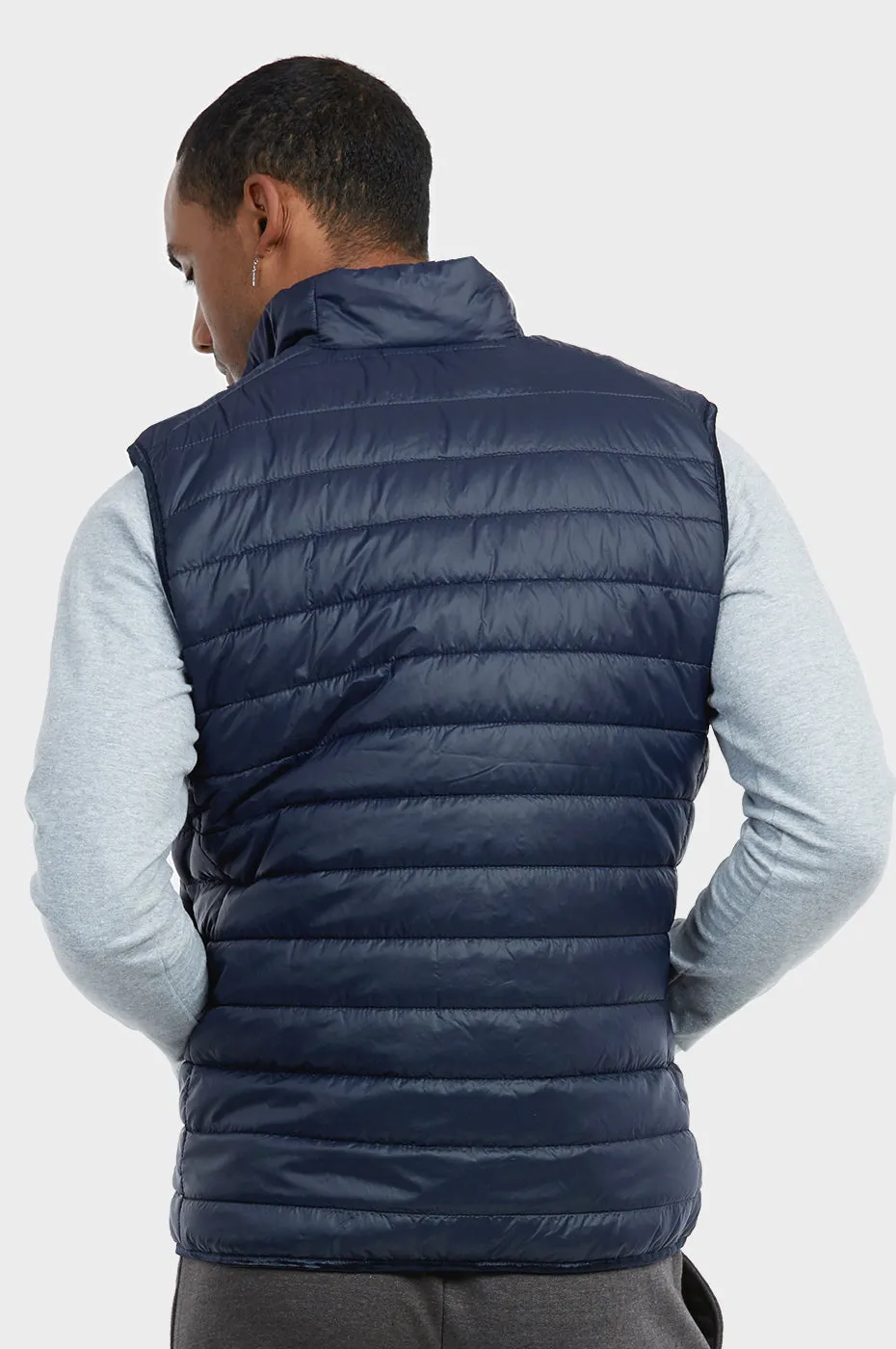 ET|TU MEN'S LIGHTWEIGHT PUFFER VEST (MPV200E_NAVY)