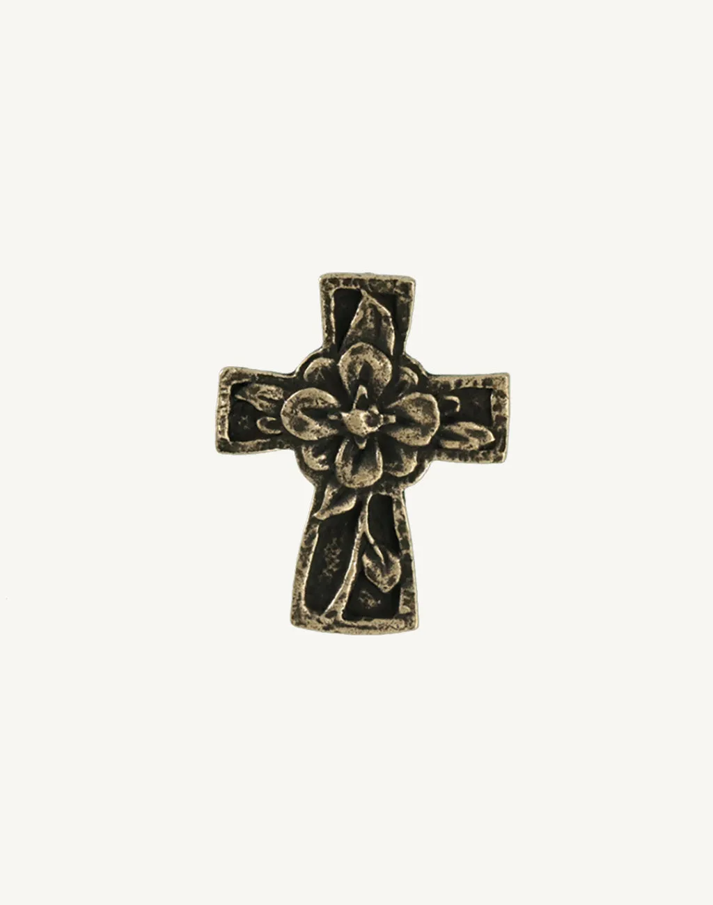 Flower Cross, 36.5x29.5mm, (1pc)