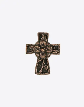 Flower Cross, 36.5x29.5mm, (1pc)