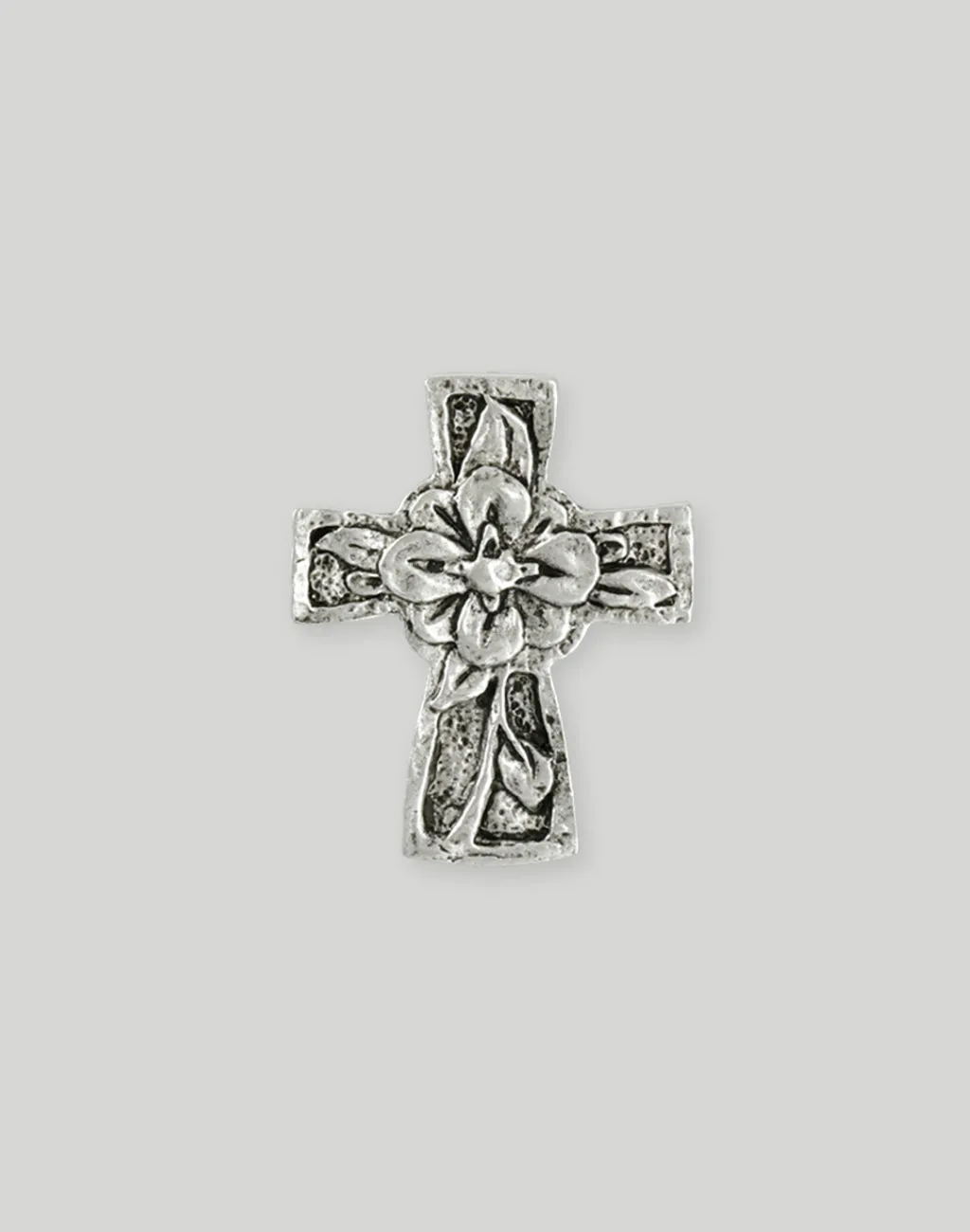 Flower Cross, 36.5x29.5mm, (1pc)