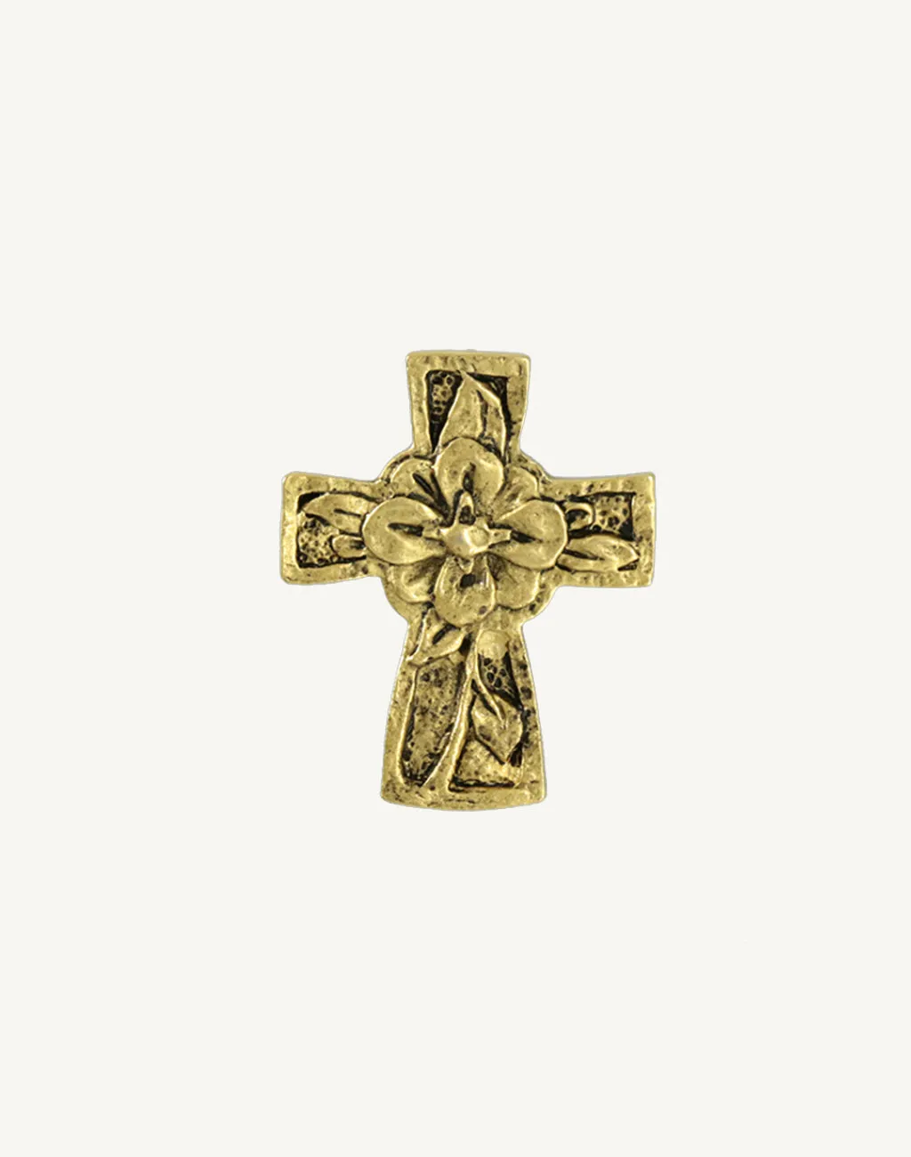 Flower Cross, 36.5x29.5mm, (1pc)