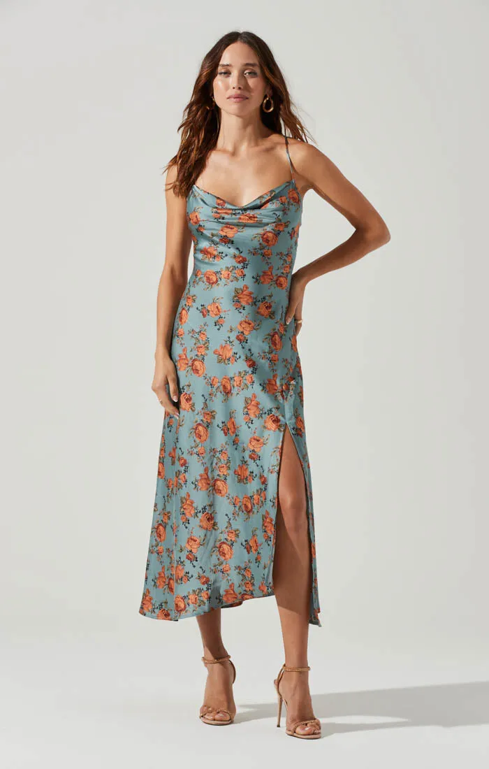 Gaia Floral Midi Dress