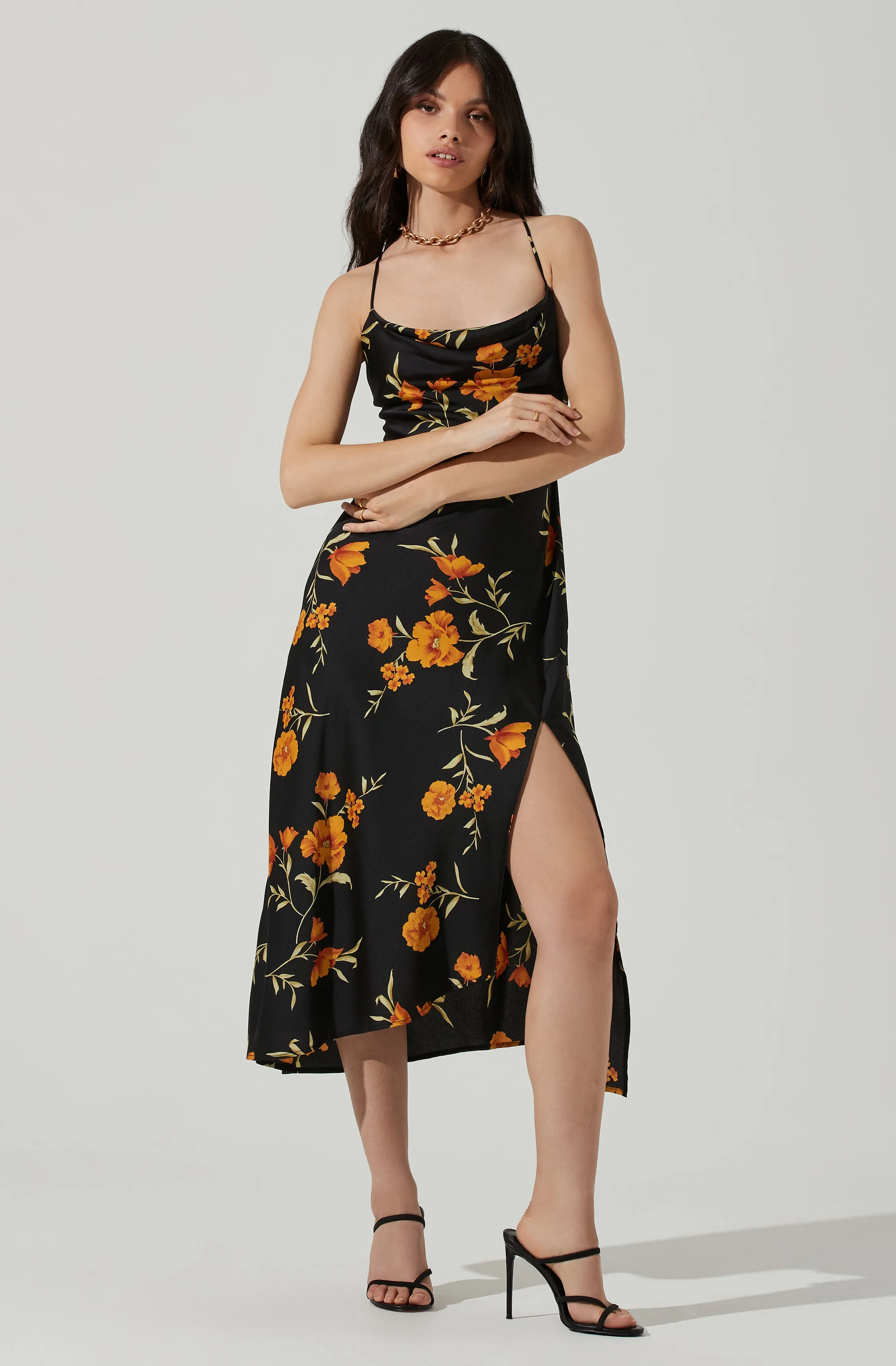 Gaia Floral Midi Dress