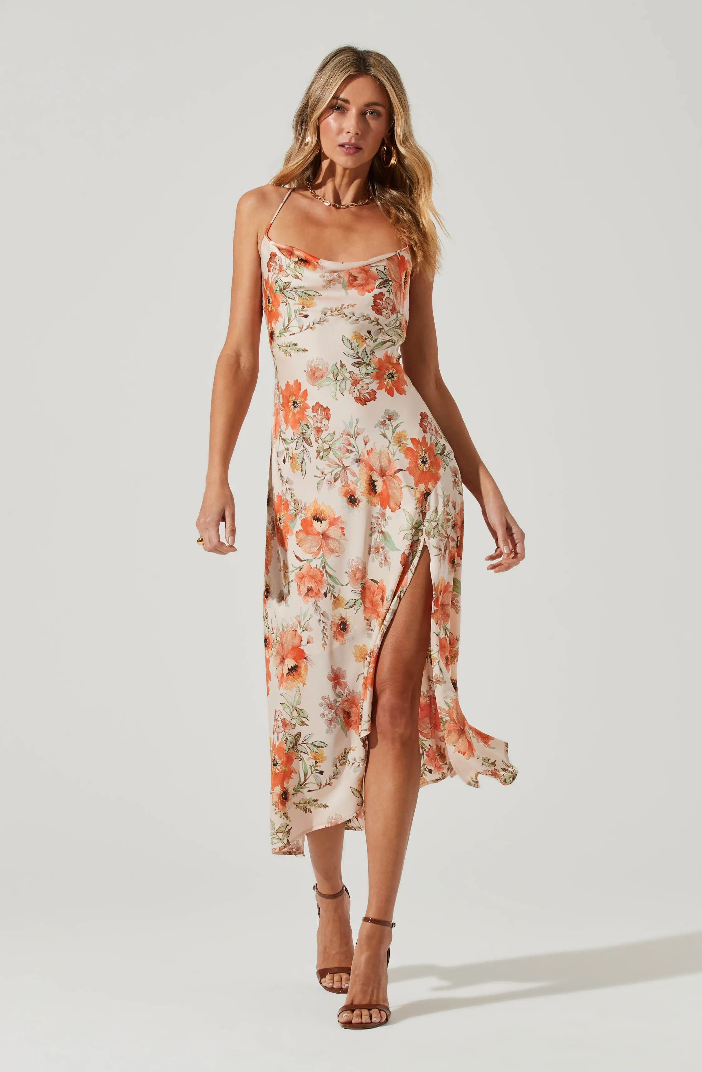 Gaia Floral Midi Dress