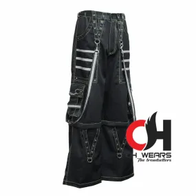 Gothic Handmade Black Reflective Pants