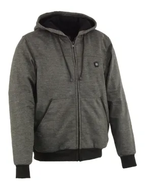 Gray Men’s Zipper Front Heated Hoodie