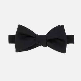 Grosgrain Solid Black Bow Tie